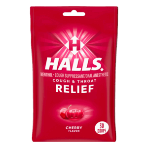 HALLS Relief Cherry Cough Drops, 30 Drops