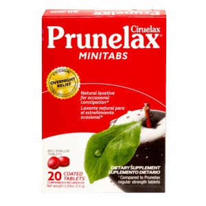 Prunelax Ciruelax Minitab's Natural Laxative Coated Tablets, 20 Count