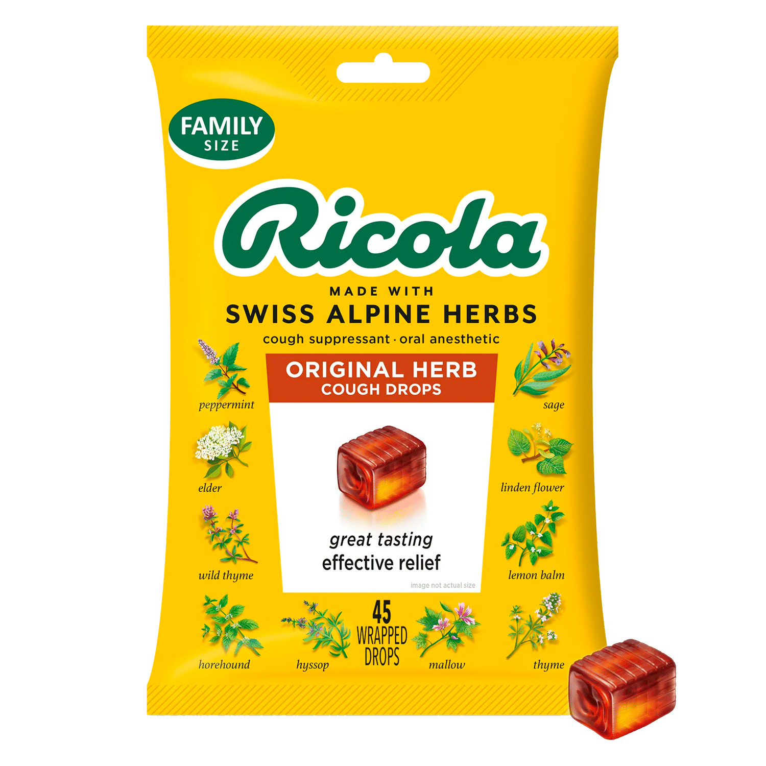 Ricola Original Herb Cough Drops, 45 Count