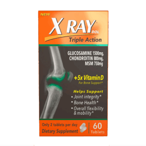 XRay Triple Action Joint Health Supplement with Vitamin D, 60 Count